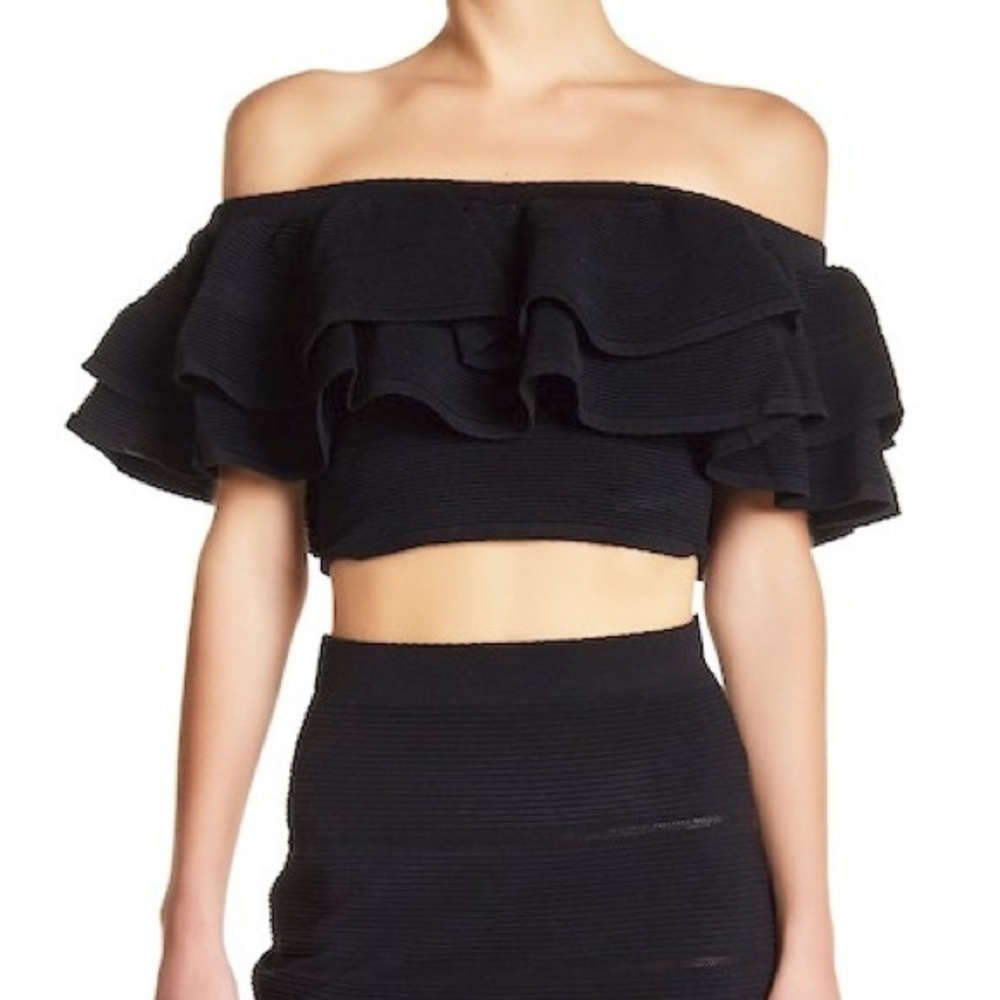 🆕 KEEPSAKE Off the Shoulder Ruffle Crop Top - Picture 4 of 5